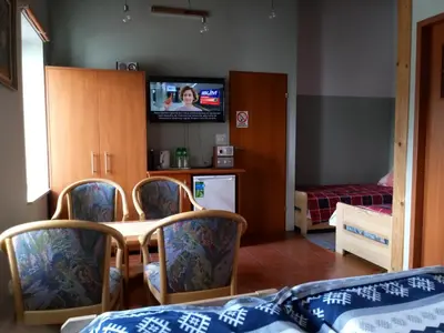 Telewizja i/lub zestaw kina domowego w obiekcie Villa- Jaś