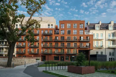 Budynek, w którym mieści się apartament