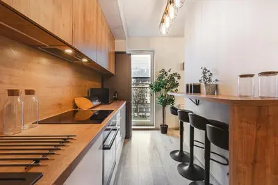 Kuchnia lub aneks kuchenny w obiekcie Komfortowe apartamenty w centrum Wrocławia