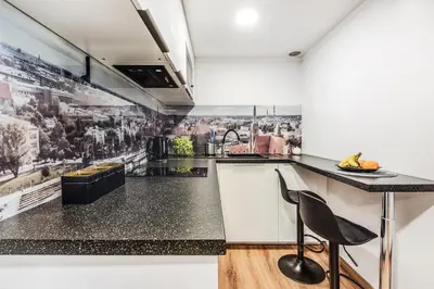 Kuchnia lub aneks kuchenny w obiekcie Komfortowe apartamenty w centrum Wrocławia