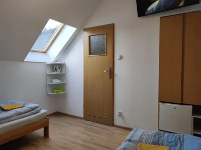 Łóżko lub łóżka w pokoju w obiekcie Górski Kryształ