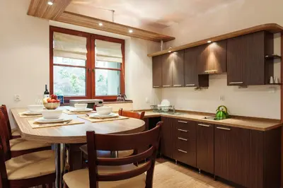 Kuchnia lub aneks kuchenny w obiekcie Apartament TSO Parkowa Polana