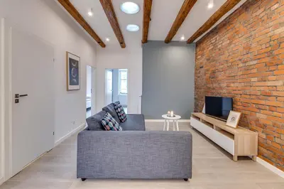 Telewizja i/lub zestaw kina domowego w obiekcie Apartament Z Widokiem Na Rynek