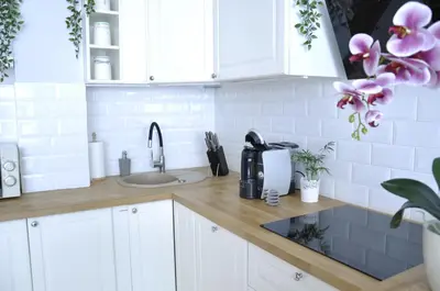 Kuchnia lub aneks kuchenny w obiekcie Apartament na Tęczowej