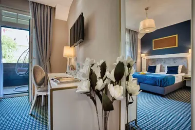 Łóżko lub łóżka w pokoju w obiekcie Hotel Villa Art Novis Wrocław Centrum
