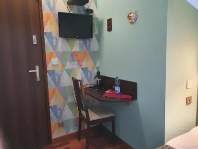 Telewizja i/lub zestaw kina domowego w obiekcie Chata nad Sztolnią