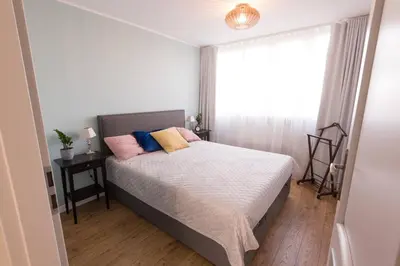 Łóżko lub łóżka w pokoju w obiekcie Studzienna