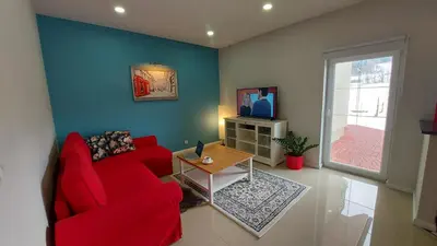 Telewizja i/lub zestaw kina domowego w obiekcie Apartamenty Malwa