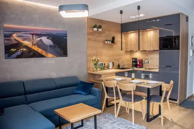Kuchnia lub aneks kuchenny w obiekcie ApArt Bulwary Wrocław