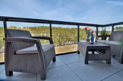 Balkon lub taras w obiekcie ApArt Bulwary Wrocław