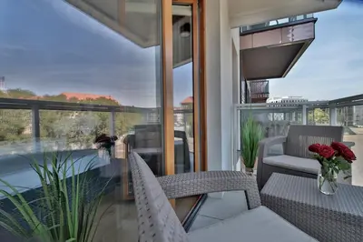 Balkon lub taras w obiekcie ApArt Bulwary Wrocław