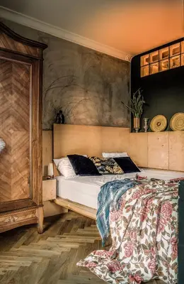 Łóżko lub łóżka w pokoju w obiekcie Apartament Wrocław Design free parking and Wi Fi