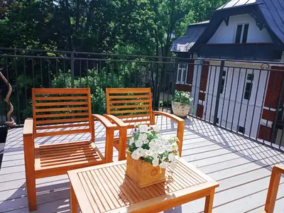 Budynek, w którym mieści się apartament