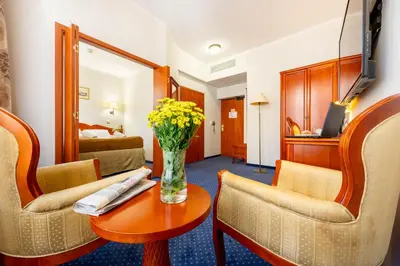 Telewizja i/lub zestaw kina domowego w obiekcie Hotel Europejski Wrocław Centrum