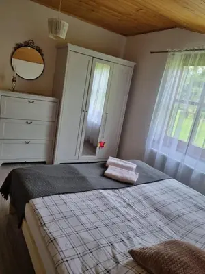 Łóżko lub łóżka w pokoju w obiekcie Dach Pod Sową