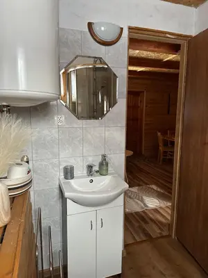 Kuchnia lub aneks kuchenny w obiekcie Domek pod Czarną Górą