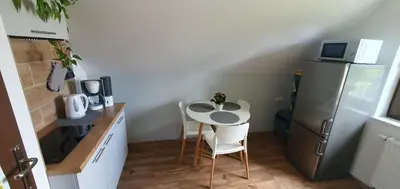 Kuchnia lub aneks kuchenny w obiekcie Pokoje Przy Polanie