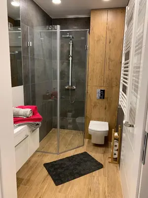 Łazienka w obiekcie Apartament studio z widokiem na Odrę Bulwary Książęce