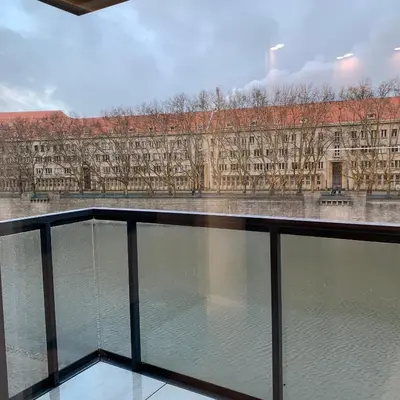 Balkon lub taras w obiekcie Apartament studio z widokiem na Odrę Bulwary Książęce