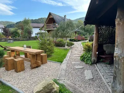 Widok na góry z tego domku letniskowego