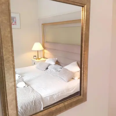 Łóżko lub łóżka w pokoju w obiekcie Villa Lessing