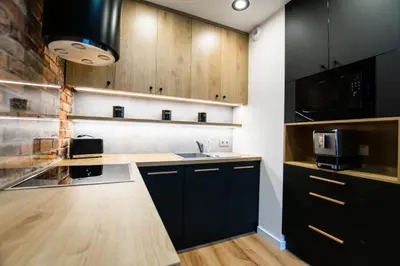 Kuchnia lub aneks kuchenny w obiekcie Apartament Małopanewska Wrocław Centrum