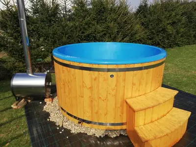 Plan piętra w obiekcie PRZYSTAŃ NAD BOBREM z Balią i Sauną