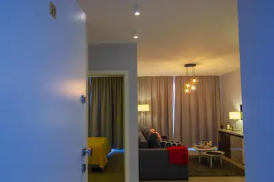 Część wypoczynkowa w obiekcie Apartament 21 Czarna Góra