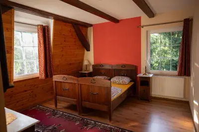 Łóżko lub łóżka w pokoju w obiekcie Góry Sowie Agroturystyka