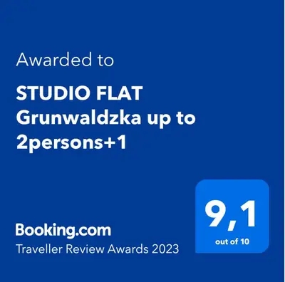 Certyfikat, podpis lub inny dokument wystawiony w obiekcie STUDIO FLAT Grunwaldzka up to 2persons+1