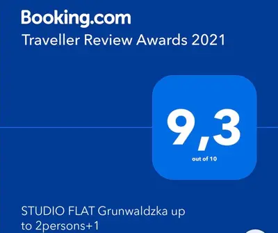 Certyfikat, podpis lub inny dokument wystawiony w obiekcie STUDIO FLAT Grunwaldzka up to 2persons+1