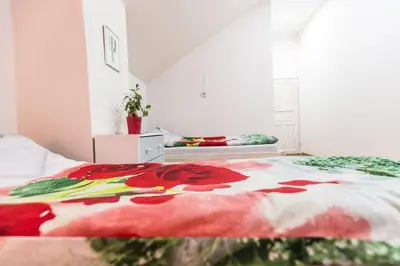 Łóżko lub łóżka w pokoju w obiekcie Agroturystyka Nad Łąkami
