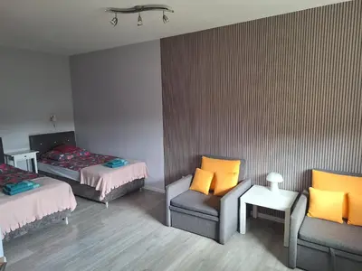 Łóżko lub łóżka w pokoju w obiekcie Witkowska-nocleg
