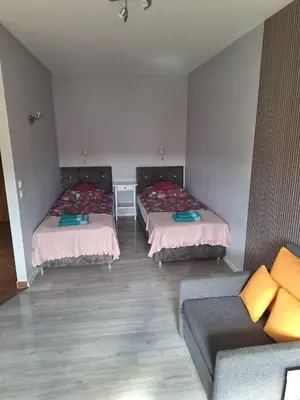 Łóżko lub łóżka w pokoju w obiekcie Witkowska-nocleg