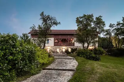 Ogród w obiekcie Willa Wzgórze Poręba - w ofercie darmowe ładowanie aut elektrycznych