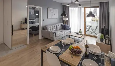 Łóżko lub łóżka w pokoju w obiekcie MyCherry - Old Town Apartment - Księcia Witolda 11