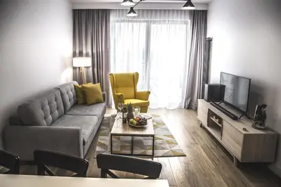 Telewizja i/lub zestaw kina domowego w obiekcie MyCherry - Old Town Apartment - Księcia Witolda 27
