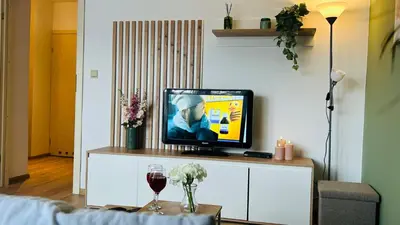 Telewizja i/lub zestaw kina domowego w obiekcie Apartament Słoneczny 3