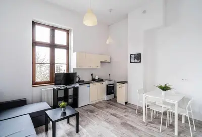 Kuchnia lub aneks kuchenny w obiekcie Apartament z osobną sypialnią w pięknej kamienicy w centrum