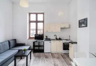 Kuchnia lub aneks kuchenny w obiekcie Apartament z osobną sypialnią w pięknej kamienicy w centrum