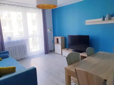 Telewizja i/lub zestaw kina domowego w obiekcie Apartament Wałbrzych