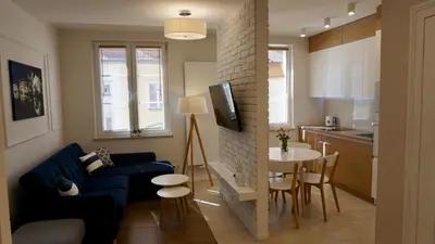 Telewizja i/lub zestaw kina domowego w obiekcie Apartament w samym sercu Opola