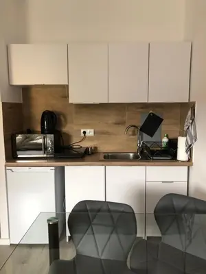 Kuchnia lub aneks kuchenny w obiekcie Apartament przy Parku Zdrojowym