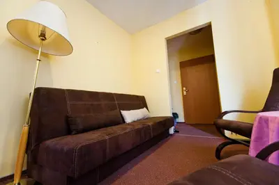 Część wypoczynkowa w obiekcie Hostel Malinowski City