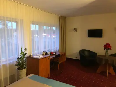 Telewizja i/lub zestaw kina domowego w obiekcie Hotel Biały