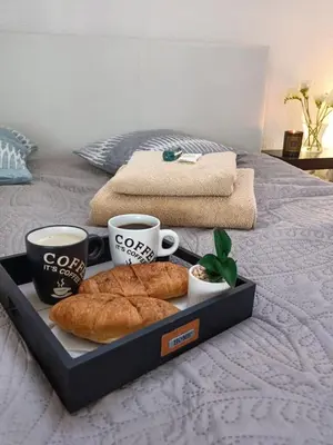 Łóżko lub łóżka w pokoju w obiekcie Apartamenty Akacjowa Villa106