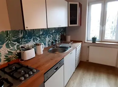 Kuchnia lub aneks kuchenny w obiekcie Lemuria Hostel Szkolna centrum