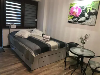 Łóżko lub łóżka w pokoju w obiekcie Spadzista 3