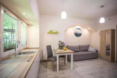Część wypoczynkowa w obiekcie Apartament przy Parku