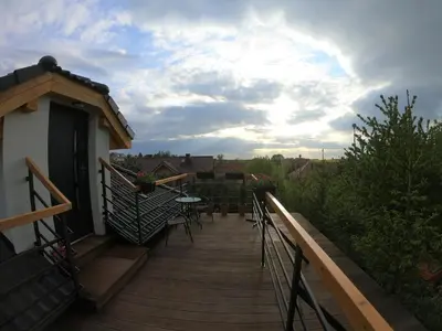 Balkon lub taras w obiekcie Apartament Sady przy Ślęży